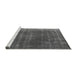 Sideview of Machine Washable Oriental Gray Industrial Rug, wshurb2892gry