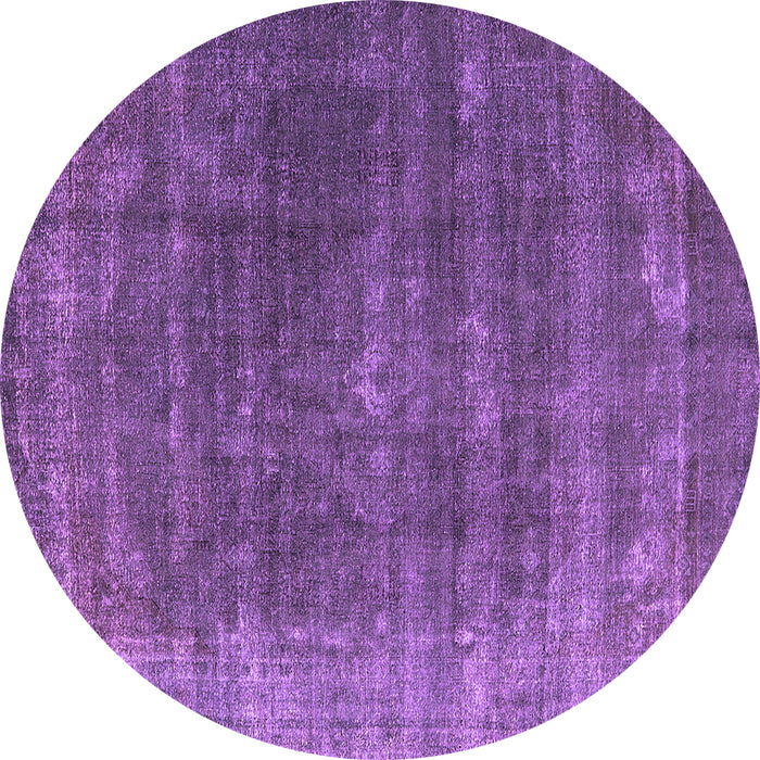 Round Oriental Purple Industrial Rug, urb2892pur