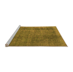 Sideview of Machine Washable Oriental Orange Industrial Area Rugs, wshurb2893org
