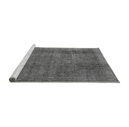 Sideview of Machine Washable Oriental Gray Industrial Rug, wshurb2893gry