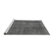 Sideview of Machine Washable Oriental Gray Industrial Rug, wshurb2893gry