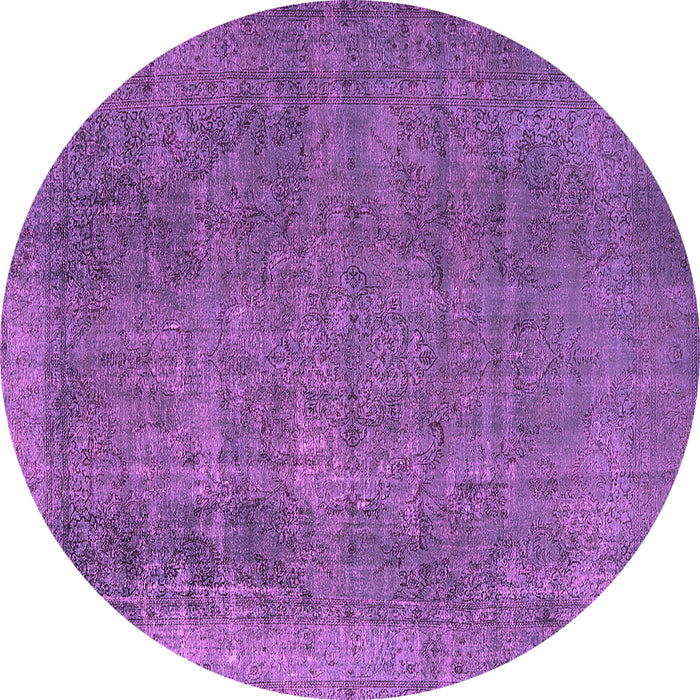 Round Oriental Pink Industrial Rug, urb2893pnk