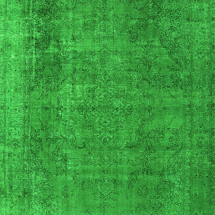 Machine Washable Oriental Green Industrial Area Rugs, wshurb2893grn