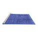 Sideview of Machine Washable Oriental Blue Industrial Rug, wshurb2893blu