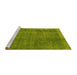 Sideview of Machine Washable Oriental Yellow Industrial Rug, wshurb2893yw