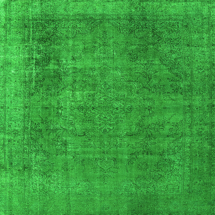 Square Oriental Green Industrial Rug, urb2893grn