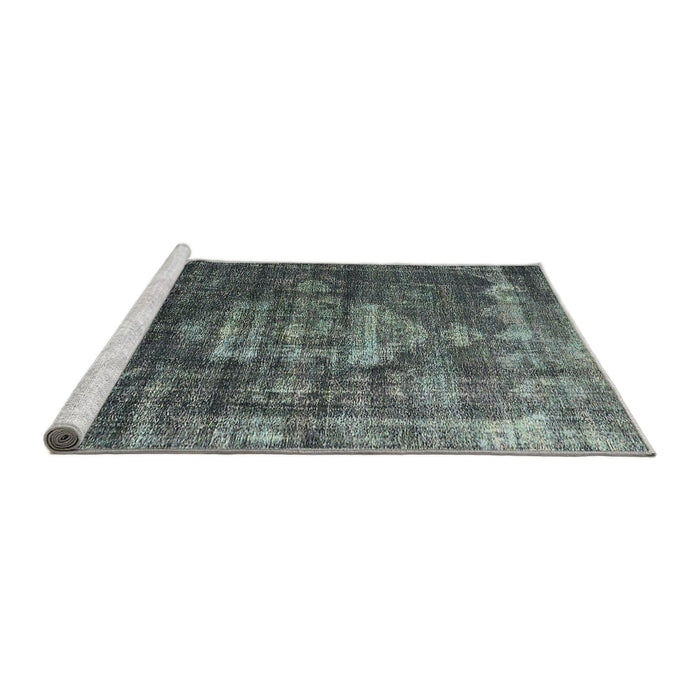 Sideview of Machine Washable Industrial Modern Gunmetal Gray Rug, wshurb2894