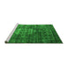 Sideview of Machine Washable Oriental Green Industrial Area Rugs, wshurb2894grn