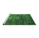 Sideview of Machine Washable Oriental Emerald Green Industrial Area Rugs, wshurb2894emgrn