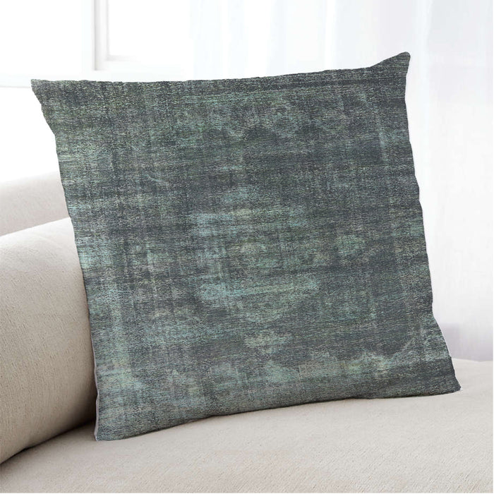 Lifestyle Image of Mid-Century Modern Urban Square Gunmetal Gray Throw Pillow, 18 inch by 18 inch, pwurb2894
