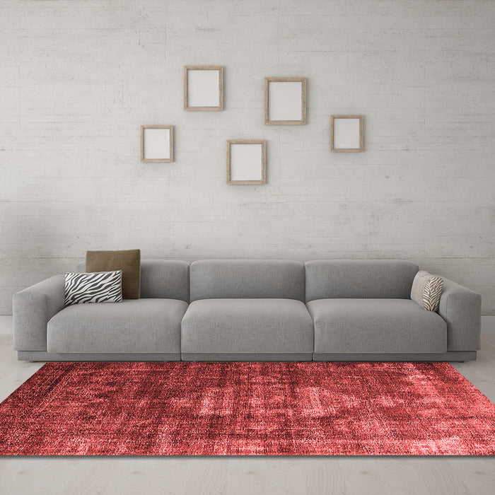 Industrial Red Washable Rugs