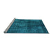 Sideview of Machine Washable Oriental Light Blue Industrial Rug, wshurb2895lblu