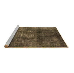 Sideview of Machine Washable Oriental Brown Industrial Rug, wshurb2895brn