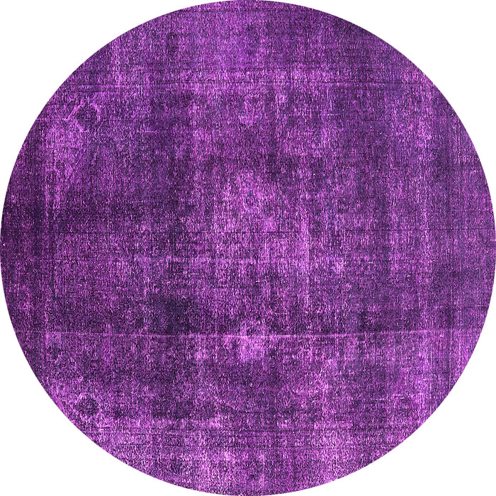 Round Oriental Pink Industrial Rug, urb2895pnk