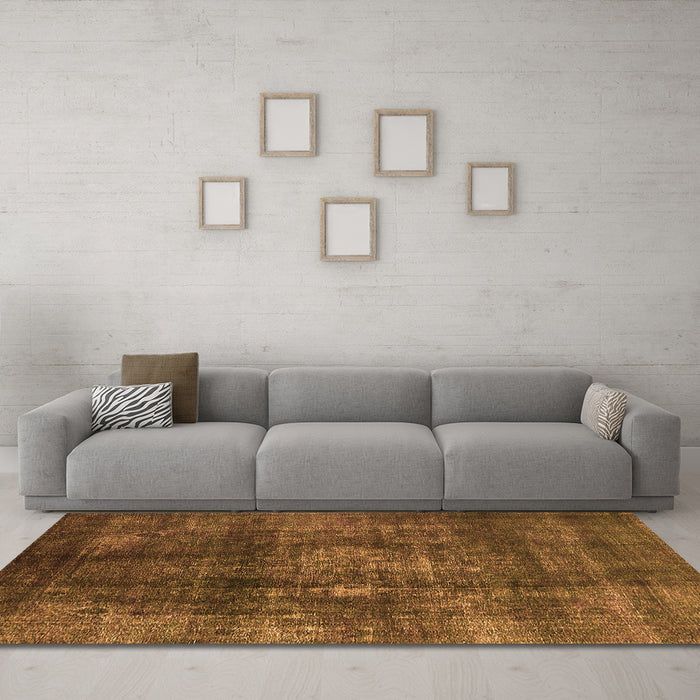 Machine Washable Oriental Orange Industrial Area Rugs in a Living Room, wshurb2895org