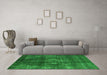 Machine Washable Oriental Green Industrial Area Rugs in a Living Room,, wshurb2895grn