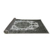 Sideview of Mid-Century Modern Charcoal Gray Oriental Rug, urb2896