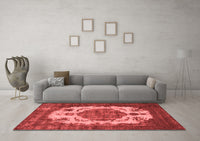 Machine Washable Oriental Red Industrial Rug, wshurb2896red