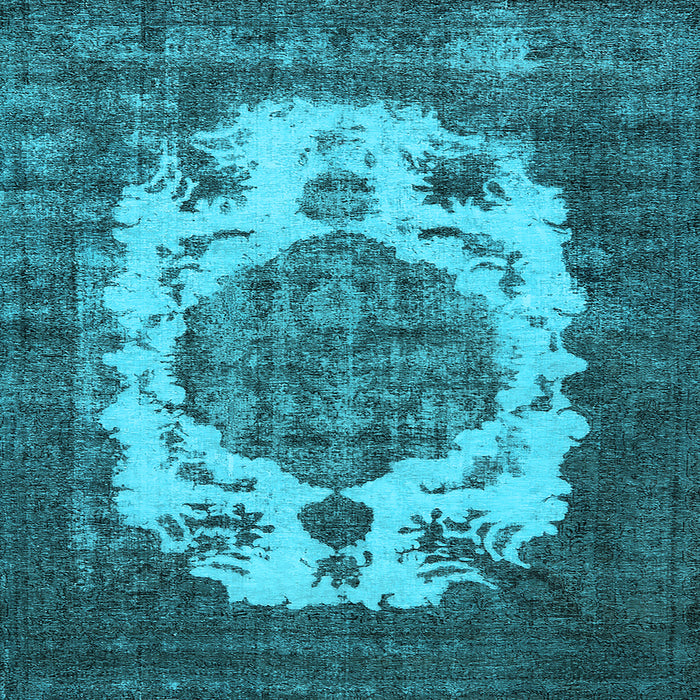 Square Oriental Light Blue Industrial Rug, urb2896lblu