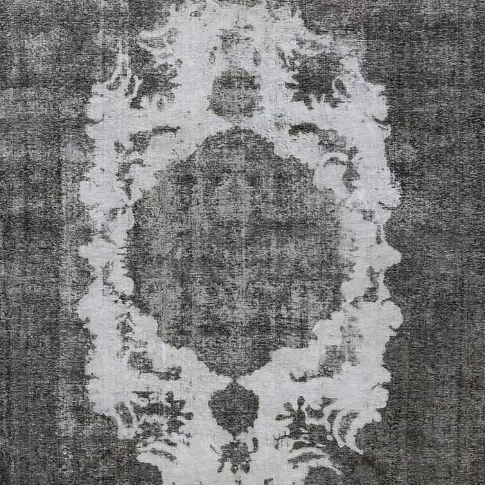 Mid-Century Modern Charcoal Gray Oriental Rug, urb2896