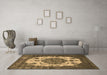 Machine Washable Oriental Brown Industrial Rug in a Living Room,, wshurb2896brn