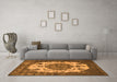 Machine Washable Oriental Orange Industrial Area Rugs in a Living Room, wshurb2896org