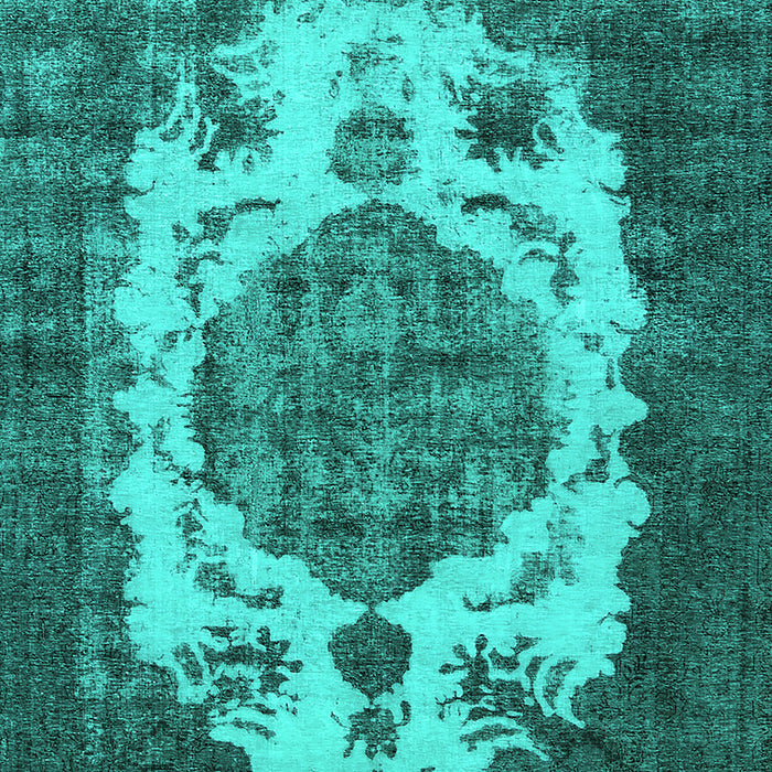 Oriental Turquoise Industrial Rug, urb2896turq