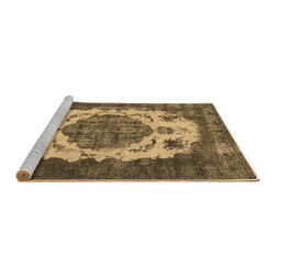 Sideview of Machine Washable Oriental Brown Industrial Rug, wshurb2896brn