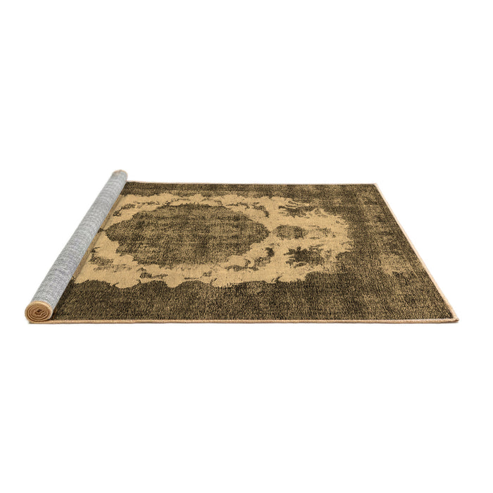 Sideview of Machine Washable Oriental Brown Industrial Rug, wshurb2896brn