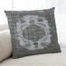 Lifestyle Image of Mid-Century Modern Urban Square Western Charcoal Gray Throw Pillow, 18 inch by 18 inch, pwurb2896