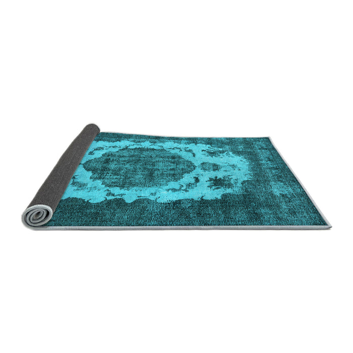 Sideview of Oriental Light Blue Industrial Rug, urb2896lblu