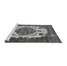 Sideview of Machine Washable Oriental Gray Industrial Rug, wshurb2896gry