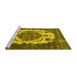 Sideview of Machine Washable Oriental Yellow Industrial Rug, wshurb2896yw