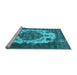 Sideview of Machine Washable Oriental Light Blue Industrial Rug, wshurb2896lblu