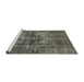 Sideview of Machine Washable Industrial Modern Sage Green Rug, wshurb2897