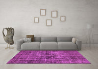 Machine Washable Oriental Pink Industrial Rug, wshurb2897pnk