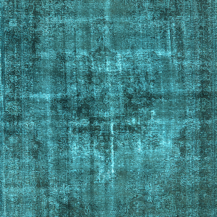 Machine Washable Oriental Light Blue Industrial Rug, wshurb2897lblu