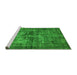 Sideview of Machine Washable Oriental Green Industrial Area Rugs, wshurb2897grn