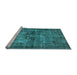 Sideview of Machine Washable Oriental Light Blue Industrial Rug, wshurb2897lblu