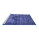 Sideview of Machine Washable Oriental Blue Industrial Rug, wshurb2897blu