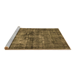Sideview of Machine Washable Oriental Brown Industrial Rug, wshurb2897brn