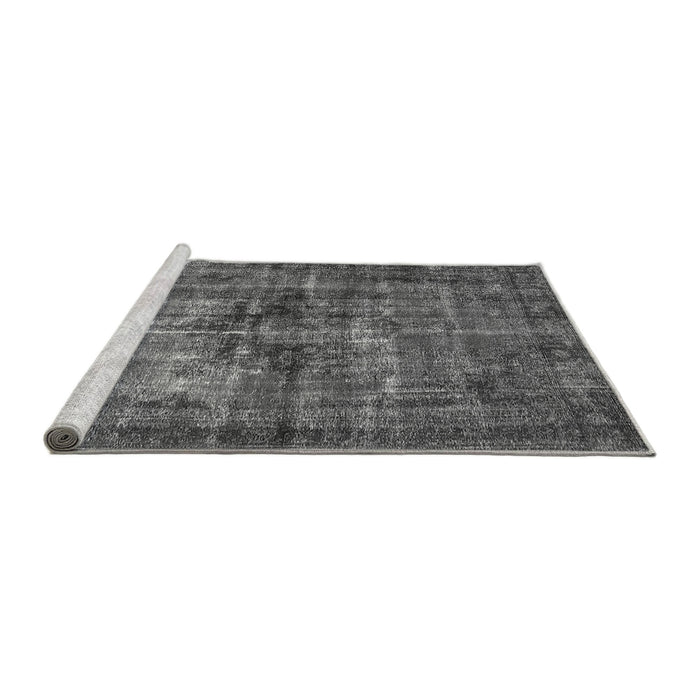 Sideview of Machine Washable Oriental Gray Industrial Rug, wshurb2897gry