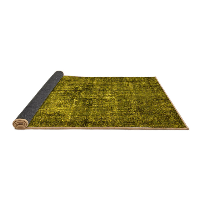 Sideview of Oriental Yellow Industrial Rug, urb2897yw