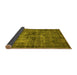 Sideview of Oriental Yellow Industrial Rug, urb2897yw