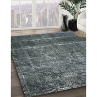 Mid-Century Modern Light Slate Gray Oriental Rug, urb2898