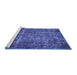 Sideview of Machine Washable Oriental Blue Industrial Rug, wshurb2898blu