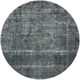 Round Machine Washable Industrial Modern Light Slate Gray Rug, wshurb2898