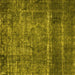 Square Machine Washable Oriental Yellow Industrial Rug, wshurb2898yw