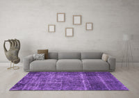 Machine Washable Oriental Purple Industrial Rug, wshurb2898pur