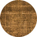 Round Oriental Orange Industrial Rug, urb2898org